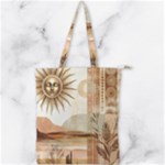 Abstract Sun Boho Bohemian Design Double Zip Up Tote Bag