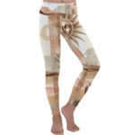 Abstract Sun Boho Bohemian Design Kids  Lightweight Velour Classic Yoga Leggings