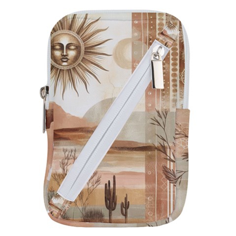 Abstract Sun Boho Bohemian Design Belt Pouch Bag (Large) from ArtsNow.com