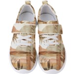 Abstract Sun Boho Bohemian Design Men s Velcro Strap Shoes