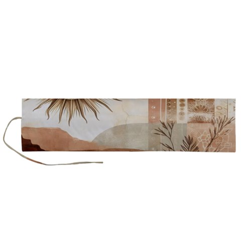 Abstract Sun Boho Bohemian Design Roll Up Canvas Pencil Holder (L) from ArtsNow.com