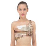 Abstract Sun Boho Bohemian Design Spliced Up Bikini Top 