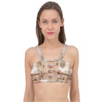 Abstract Sun Boho Bohemian Design Cage Up Bikini Top