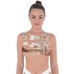 Abstract Sun Boho Bohemian Design Bandaged Up Bikini Top