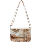 Abstract Sun Boho Bohemian Design Double Gusset Crossbody Bag