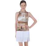 Abstract Sun Boho Bohemian Design Women s Sleeveless Polo T-Shirt