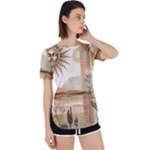 Abstract Sun Boho Bohemian Design Perpetual Short Sleeve T-Shirt