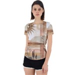 Abstract Sun Boho Bohemian Design Back Cut Out Sport T-Shirt