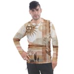 Abstract Sun Boho Bohemian Design Men s Pique Long Sleeve T-Shirt