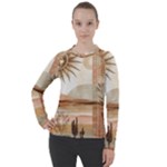 Abstract Sun Boho Bohemian Design Women s Pique Long Sleeve T-Shirt