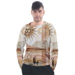 Abstract Sun Boho Bohemian Design Men s Long Sleeve Raglan T-Shirt