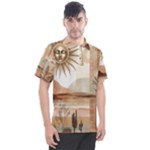 Abstract Sun Boho Bohemian Design Men s Polo T-Shirt