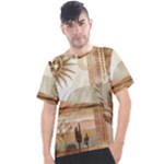 Abstract Sun Boho Bohemian Design Men s Sport Top