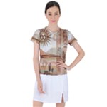 Abstract Sun Boho Bohemian Design Women s Sports Top