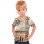 Abstract Sun Boho Bohemian Design Kids  Sports T-Shirt