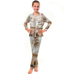 Kids  Satin Long Sleeve Pajamas Set 