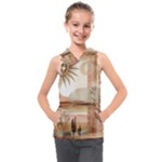 Abstract Sun Boho Bohemian Design Kids  Sleeveless Hoodie