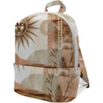 Abstract Sun Boho Bohemian Design Zip Up Backpack