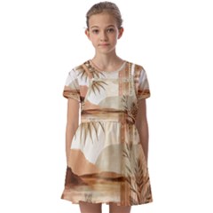 Kids  Short Sleeve Pinafore Style Dress 