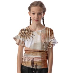 Kids  Cut Out Flutter Sleeves 