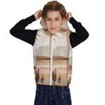 Abstract Sun Boho Bohemian Design Kids  Stylish Hooded Puffer Vest