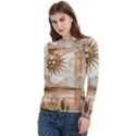 Women s Cut Out Long Sleeve T-Shirt 