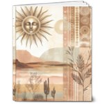 Abstract Sun Boho Bohemian Design 8  x 10  Softcover Notebook