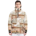 Abstract Sun Boho Bohemian Design Men s Pullover Zip Ski and Snowboard Waterproof Breathable Jacket