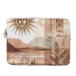 Abstract Sun Boho Bohemian Design 14  Vertical Laptop Sleeve Case With Pocket