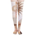 Abstract Sun Boho Bohemian Design Thigh High Stockings