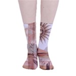 Abstract Sun Boho Bohemian Design Smooth Crew Length Tube Socks