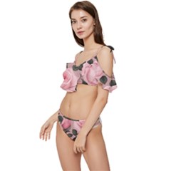 Ruffle Edge Tie Up Bikini Set	 