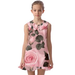 Kids  Pilgrim Collar Ruffle Hem Dress 