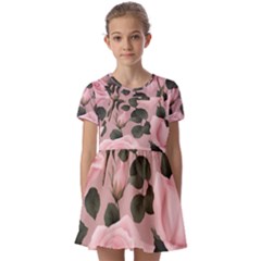 Kids  Short Sleeve Pinafore Style Dress 