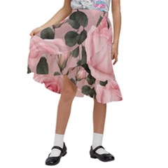 Kids  Ruffle Flared Wrap Midi Skirt 