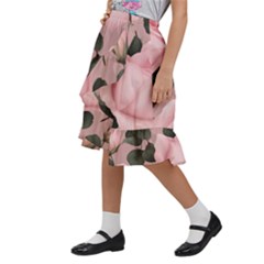 Kids  Ruffle Flared Wrap Midi Skirt 