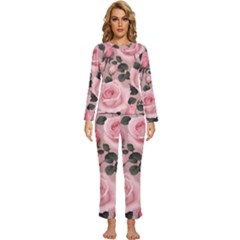 Womens  Long Sleeve Lightweight Pajamas Set 