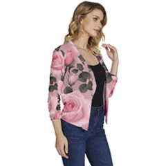 Women s Casual 3/4 Sleeve Spring Jacket 