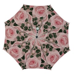 Pink Roses Automatic Folding Umbrella with Case (Medium) from ArtsNow.com