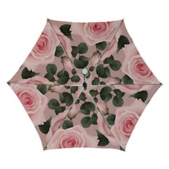 Pink Roses Automatic Folding Umbrella with Case (Small) from ArtsNow.com