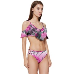 Ruffle Edge Tie Up Bikini Set	 