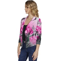 Women s Casual 3/4 Sleeve Spring Jacket 