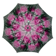 Roses Floral Flowers Nature Pink Romance Romantic Valentines Day Love Automatic Folding Umbrella with Case (Medium) from ArtsNow.com