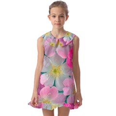 Kids  Pilgrim Collar Ruffle Hem Dress 