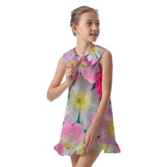 Kids  Pilgrim Collar Ruffle Hem Dress 