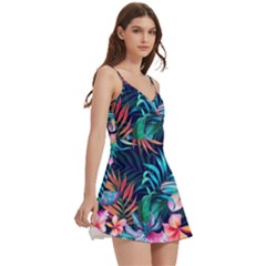 Body Wrap Sleeveless V-Neck Mini Dress 