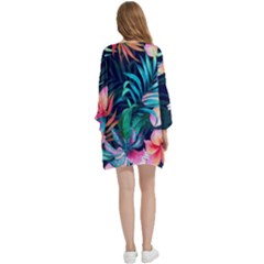 Open Front 3/4 Sleeve Batwing Chiffon Cardigan Kimono 