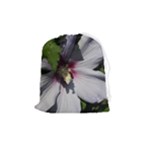 Purple Mallow Flower Drawstring Pouch (Medium)