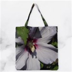 Purple Mallow Flower Grocery Tote Bag