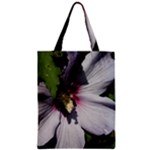 Purple Mallow Flower Zipper Classic Tote Bag